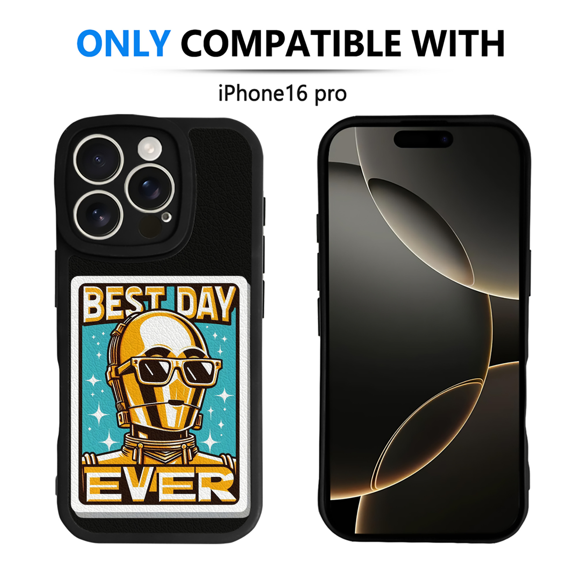 （画像用） スター・ウォーズ Star Wars 【iPhone 16シリーズ対応】シリコンスマホケース（レザー調） 材質：シリコン